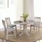 International Concepts Round 36 in Round Extension Dining Table with 4 Cafe Chairs, Washed Gray Taupe, 36 in W, 48 in L K09-36RXT-C61-4 - alternate 2
